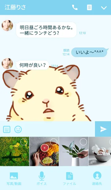 [LINE着せ替え] ねむはむゴールデンきせかえの画像4