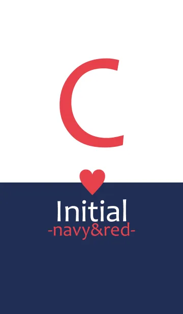 [LINE着せ替え] Initial "C" -navy＆red-の画像1