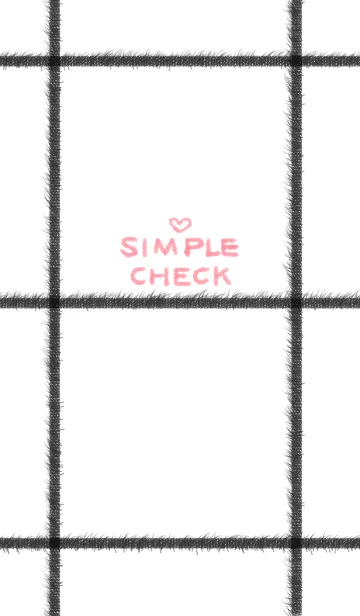 [LINE着せ替え] シンプルチェック ブラックラインの画像1