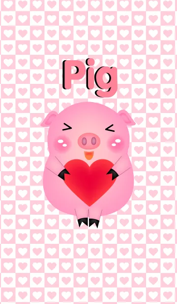 [LINE着せ替え] I Love Fat Pig theme(jp)の画像1