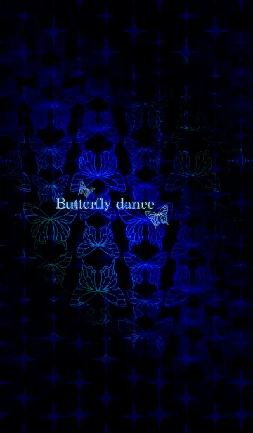 [LINE着せ替え] Butterfly dance -Blue neon-の画像1