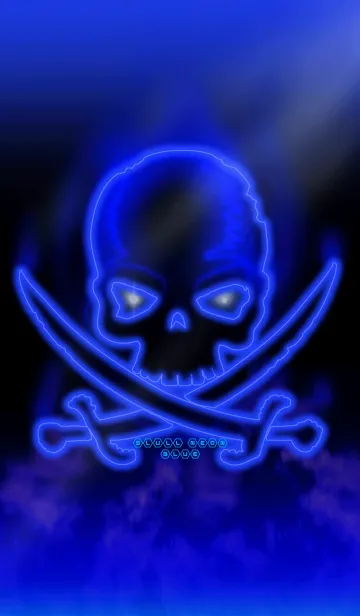 [LINE着せ替え] SKULL NEON BLUE4の画像1