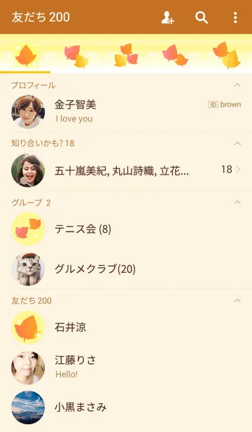 [LINE着せ替え] かわいい秋の落ち葉2の画像2