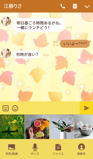 [LINE着せ替え] かわいい秋の落ち葉2の画像4