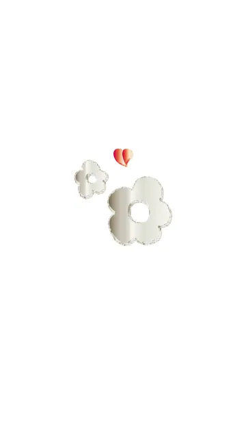 [LINE着せ替え] シンプルシルバーフラワーの画像1