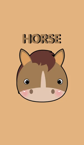 [LINE着せ替え] Cute Face Horse theme (JP)の画像1