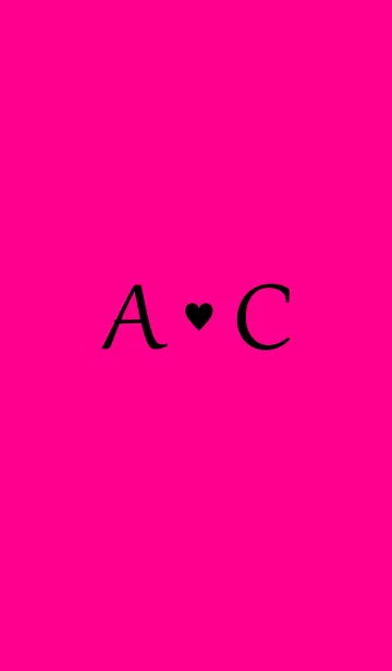 [LINE着せ替え] Initial "A ＆ C" Vivid pink ＆ black.の画像1