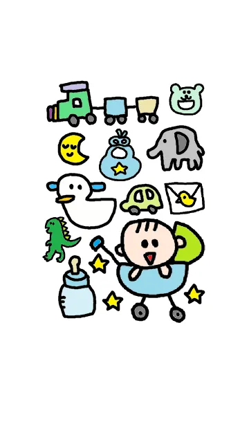 [LINE着せ替え] 赤ちゃん・・・男の子の画像1