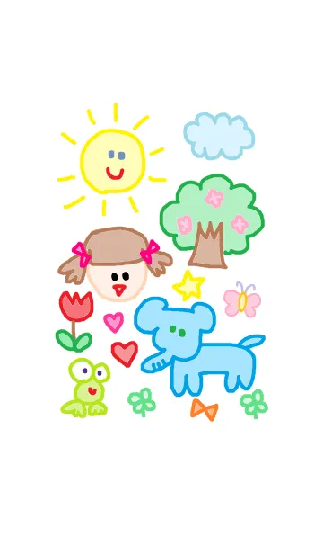 かわいい女の子の子供のきせかえのLINE着せ替え