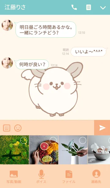 [LINE着せ替え] ふわもちチンチラの画像4