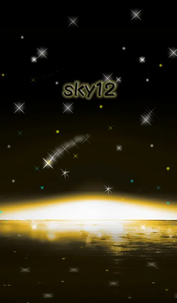[LINE着せ替え] 夜空12（ゴールド）の画像1