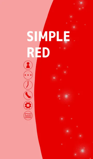 [LINE着せ替え] Simple red thema typeA(For Japan)の画像1