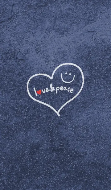 [LINE着せ替え] 壁にLove ＆ Peaceとスマイルの画像1