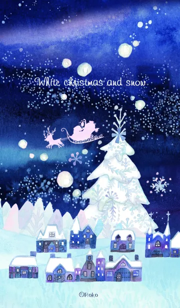[LINE着せ替え] 雪のホワイトクリスマスの画像1