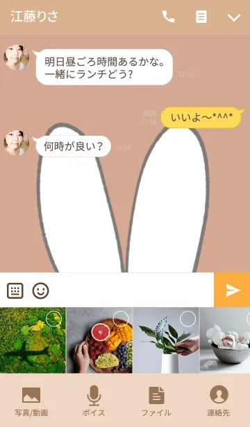 [LINE着せ替え] やる気のないうさぎの画像4