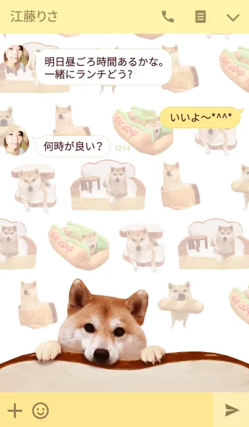 [LINE着せ替え] 柴犬だいふくの毎日モフモフの画像3