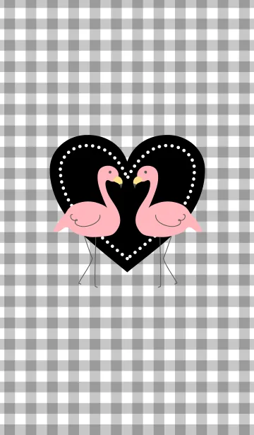 [LINE着せ替え] ハッピーハートフラミンゴ4の画像1