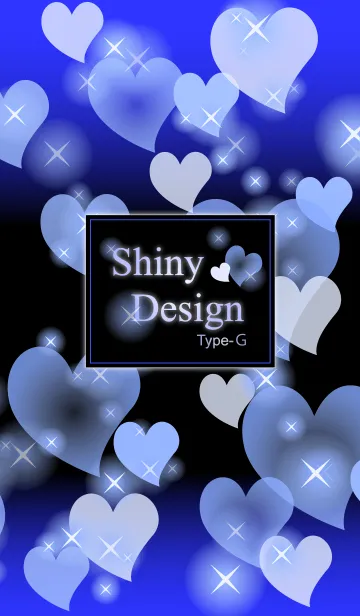 [LINE着せ替え] Shiny Design Type-G ブルー＆ハートの画像1