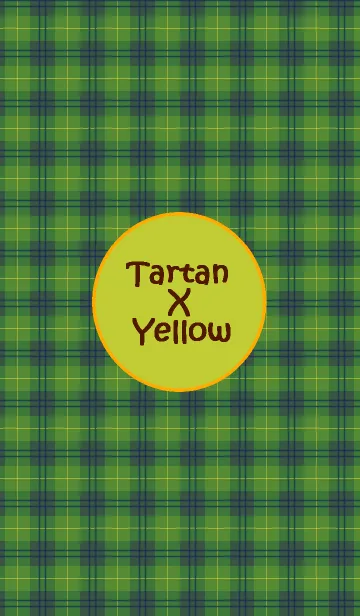 タータンチェック × イエローのLINE着せ替え