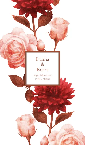 [LINE着せ替え] Dahlias ＆ Roses - ダリア ＆ ローズの画像1