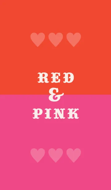 [LINE着せ替え] ハート(ピンク＆赤)の画像1