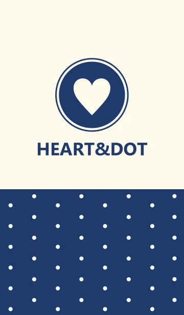 [LINE着せ替え] HEART＆DOT -NAVY-の画像1