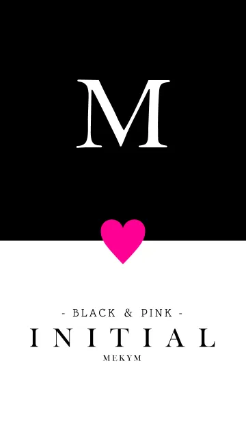 [LINE着せ替え] INITIAL M -BLACK＆PINK-の画像1
