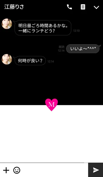 [LINE着せ替え] INITIAL M -BLACK＆PINK-の画像3