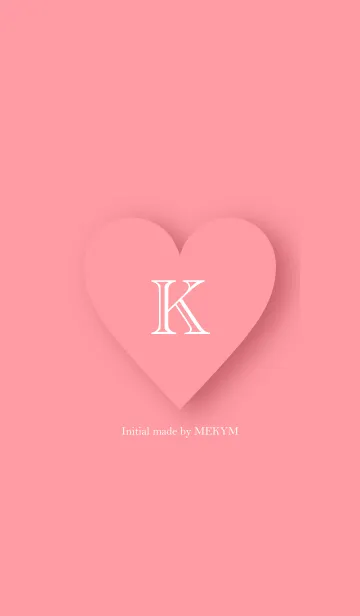 [LINE着せ替え] Heart Initial Pink -K-の画像1