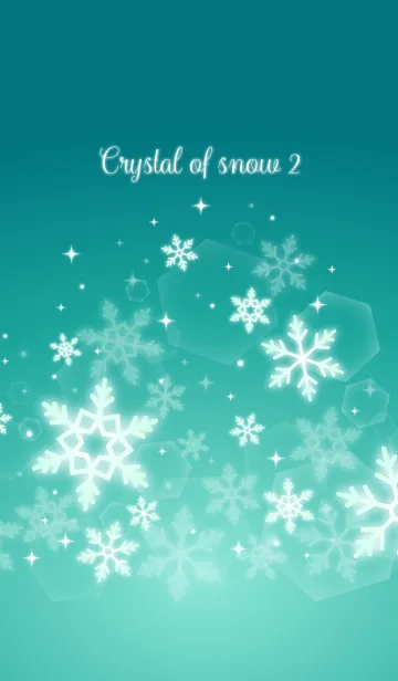[LINE着せ替え] 雪の結晶2(緑)の画像1