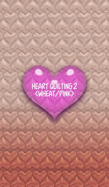 [LINE着せ替え] HEART QUILTING 2 <WHEAT/PINK>の画像1
