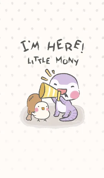 [LINE着せ替え] I'm Here！ Little Mony (JP-Beige ver.)の画像1