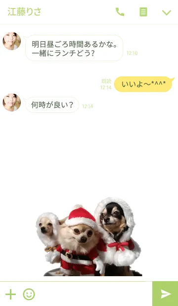 [LINE着せ替え] いちご君のサンタさん @ペットグランプリの画像3