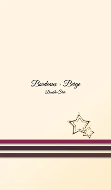 [LINE着せ替え] Bordeaux x Beige Double Starの画像1