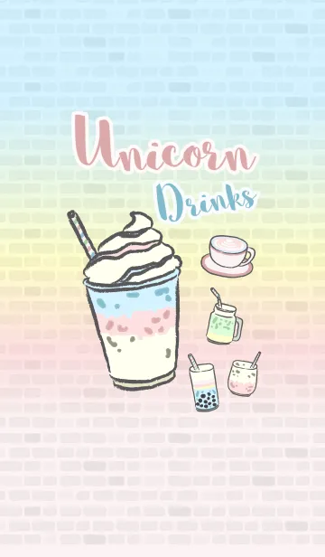 [LINE着せ替え] Unicorn Drinks (JP)の画像1