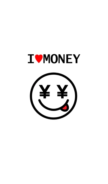 [LINE着せ替え] I LOVE MONEY[White]の画像1