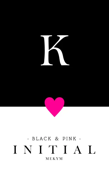 [LINE着せ替え] INITIAL K -BLACK＆PINK-の画像1