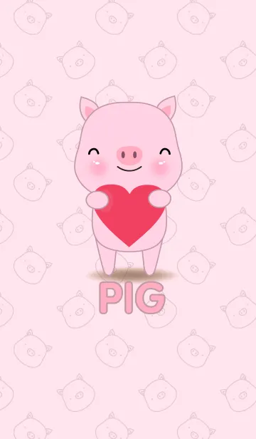 Love Cute Pig theme(jp)の着せ替えメイン画像