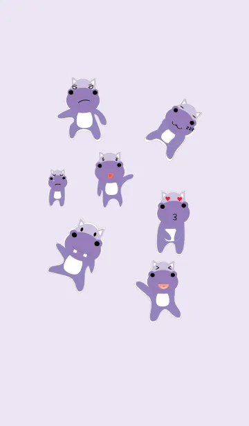 Little Hippo themeの着せ替えメイン画像
