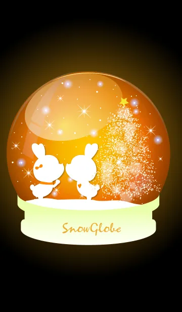 [LINE着せ替え] Snow globe -ORANGE-の画像1