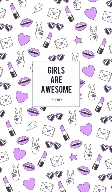 [LINE着せ替え] GIRLS ARE AWESOME ♥ PURPLEの画像1