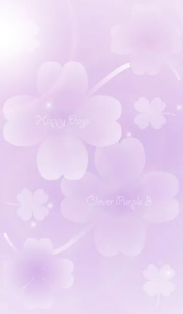 [LINE着せ替え] Happy Days Clover Purple 3の画像1