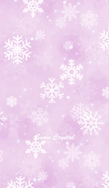 [LINE着せ替え] Snow Crystal -Watercolor Purple-の画像1
