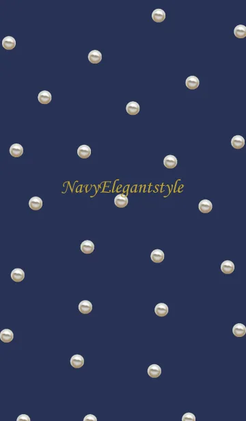 [LINE着せ替え] ネイビー×真珠の画像1