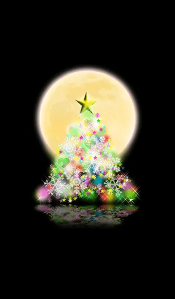 [LINE着せ替え] イルミネーションツリー7（満月）の画像1