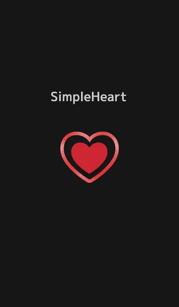 [LINE着せ替え] 赤いシンプルハートの画像1