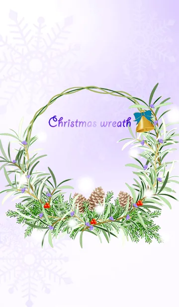 SNOW クリスマスリースの着せ替えメイン画像
