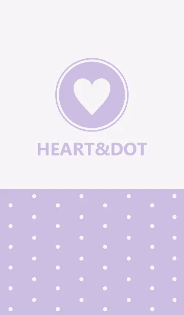 [LINE着せ替え] HEART＆DOT -PURPLE-の画像1