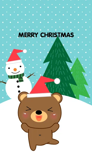 [LINE着せ替え] Merry Christmas ＆ Cute Bear(jp)の画像1