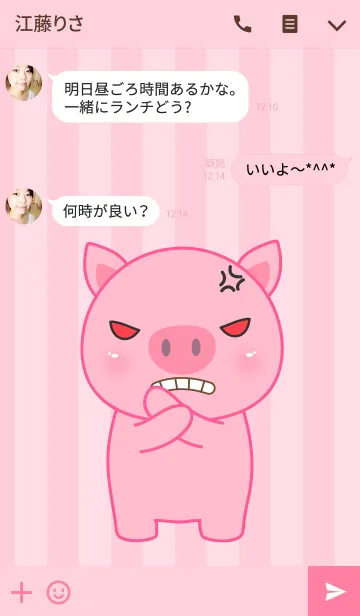 [LINE着せ替え] Angry Pig Theme(jp)の画像3